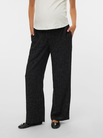 MAMALICIOUS - Pierna ancha Pantalón en negro: frente