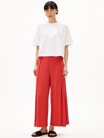 ARMEDANGELS Wide leg Pantalon 'Kaaro Lini' in Oranje: voorkant