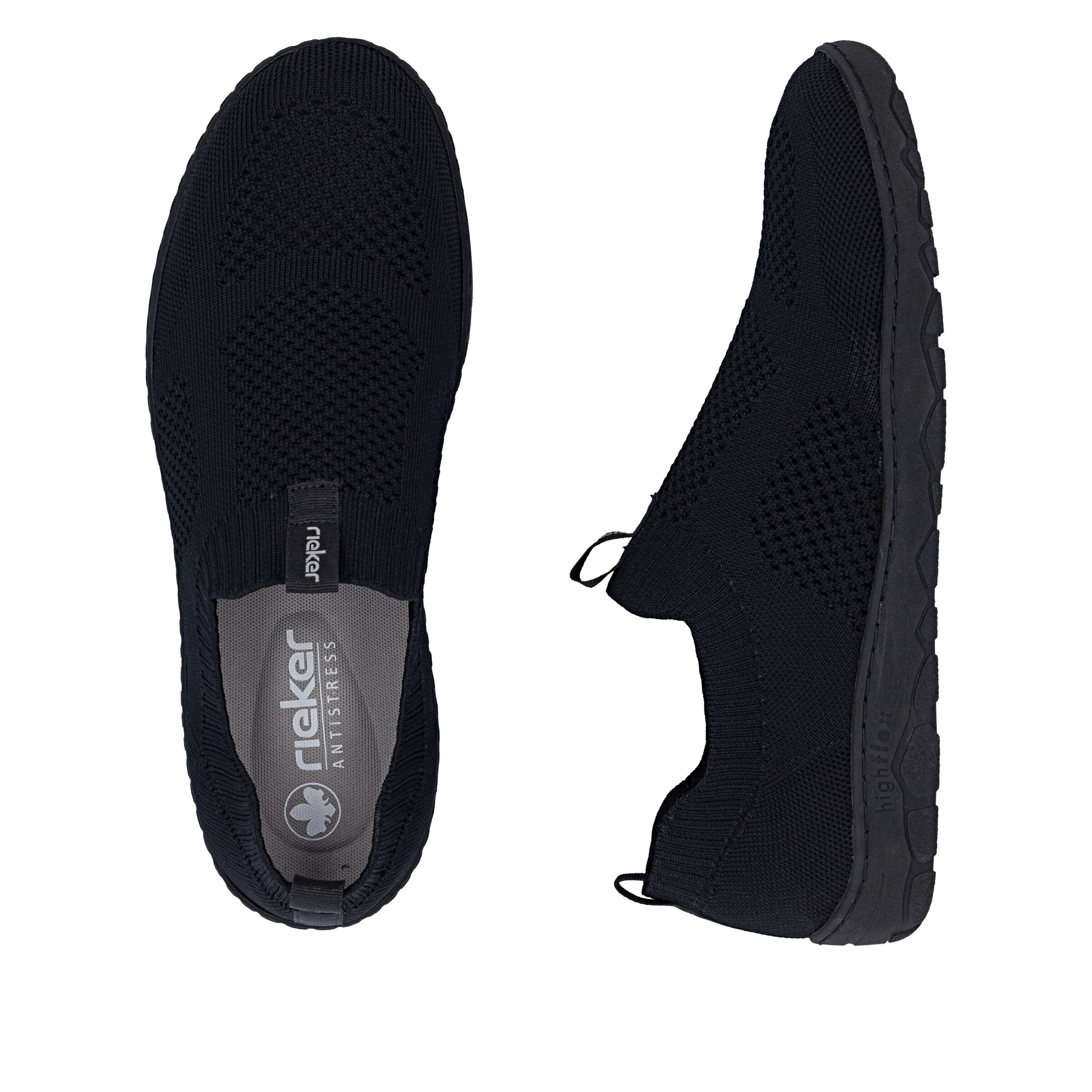 Rieker Slip-Ons in Black