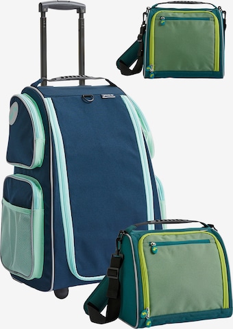 HABA Tas ' Rolltrolley mit Trolleytasche und Kulturbeutel ' in Blauw: voorkant