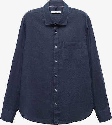 MANGO MAN Regular fit Button Up Shirt 'Avispa' in Blue: front