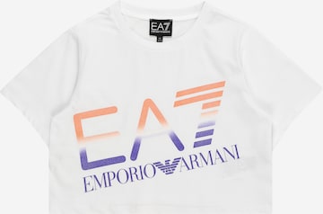 T-Shirt EA7 Emporio Armani en blanc : devant