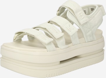 Nike Sportswear Сандали с каишка 'ICON CLASSIC' в бяло: отпред