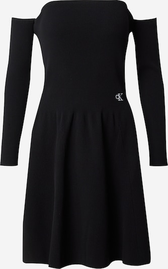 Calvin Klein Jeans Pletena haljina u crna / bijela, Pregled proizvoda