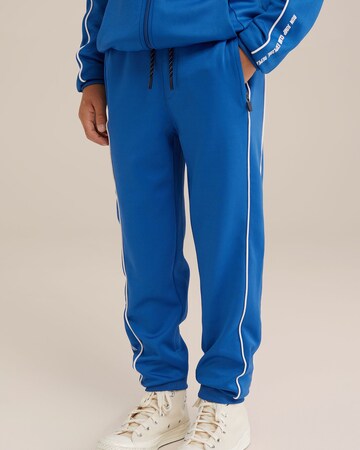 WE Fashion Regular Trousers in Blue: front