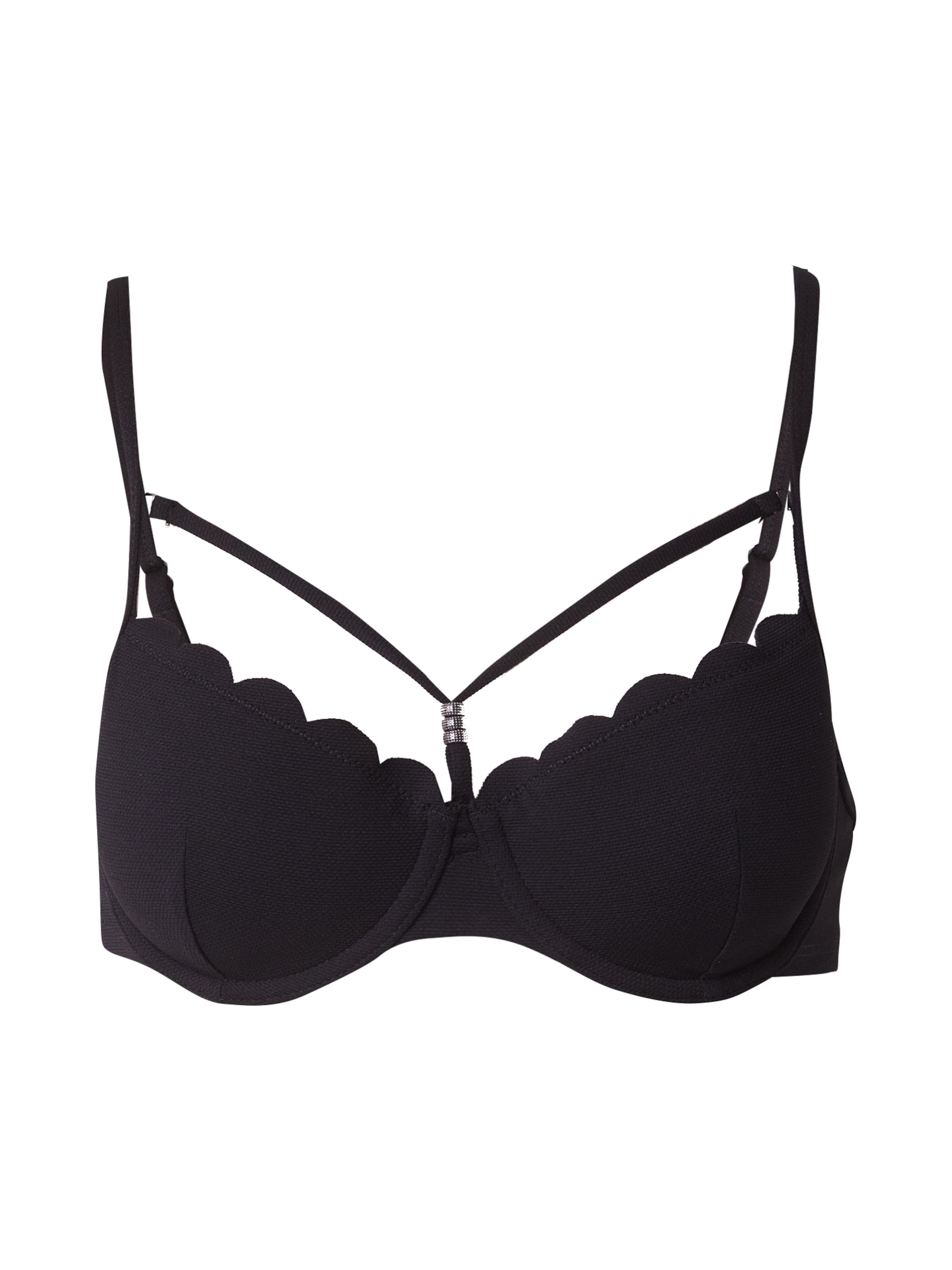Hunkemöller - Balconet Top de bikini en negro: frente