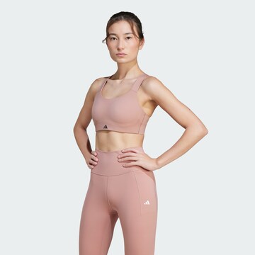 Bustino Reggiseno sportivo 'Impact Luxe' di ADIDAS PERFORMANCE in rosa: frontale