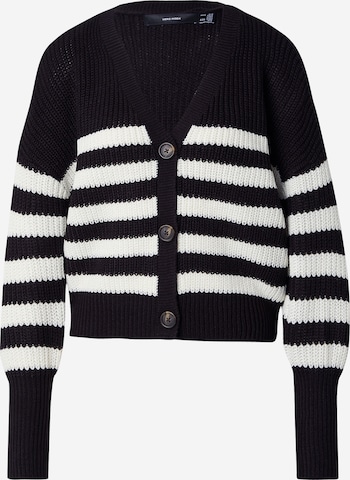 Cardigan 'VMLEA' VERO MODA en noir : devant