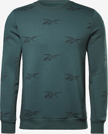 Reebok Sport Αθλητική μπλούζα φούτερ σε πράσινο: μπροστά