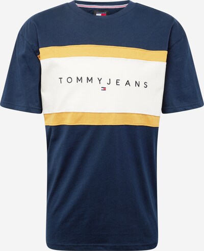 Tommy Jeans Тениска в нейви синьо / жълто / бяло, Преглед на продукта