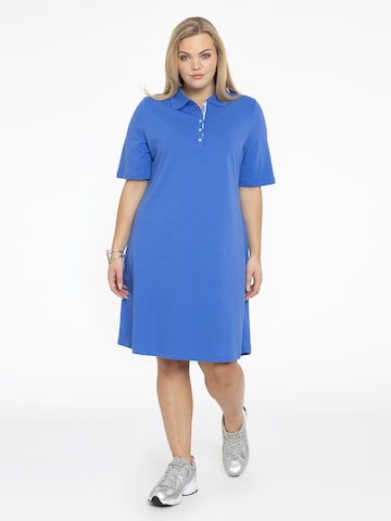 Yoek Shirt Dress in Blue