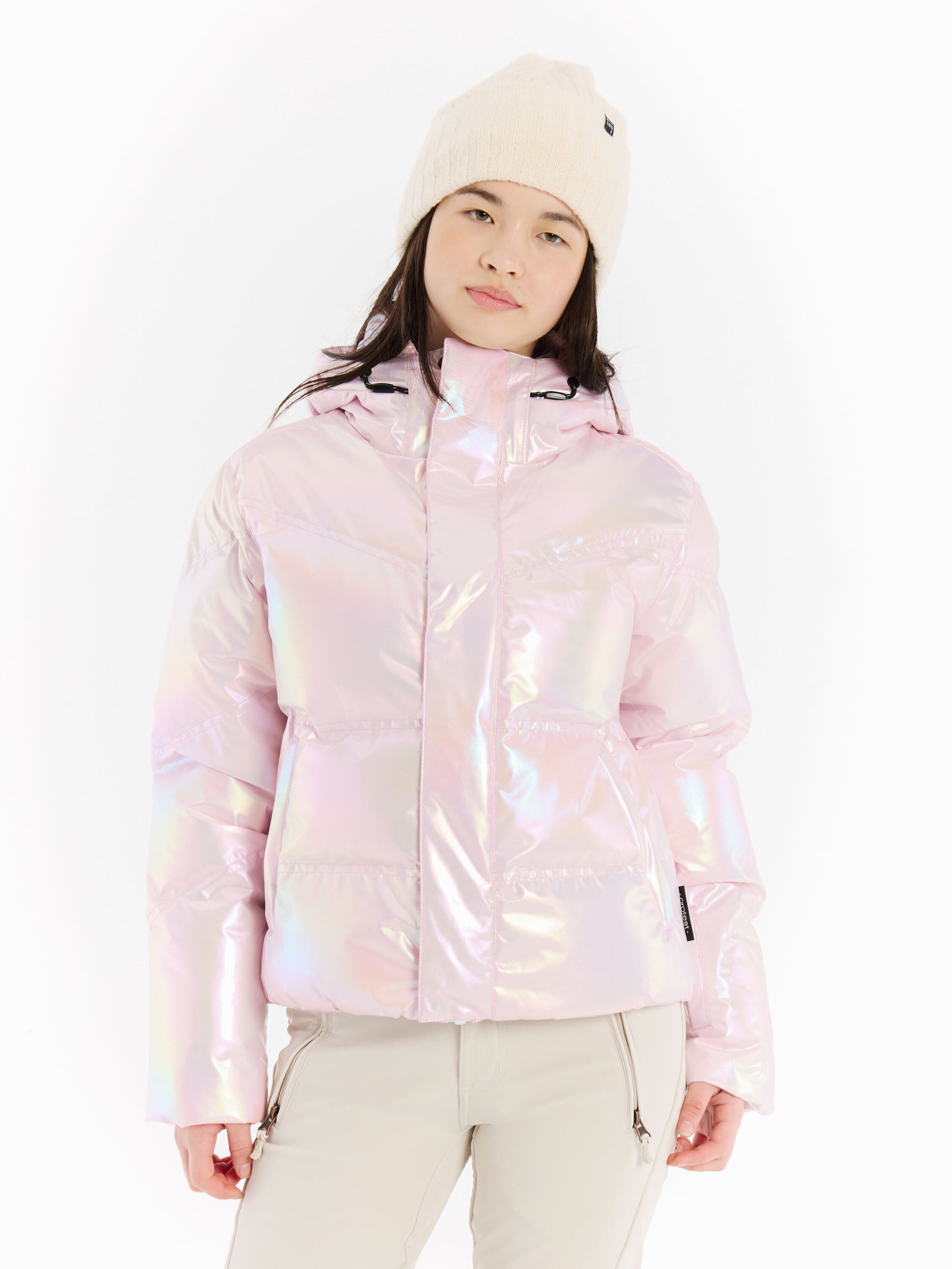 PROTEST Athletic Jacket 'PRTRena JR' in Pink: front