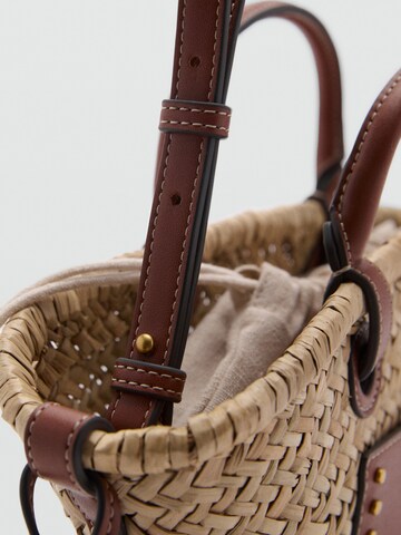MANGO Torba shopper 'Tanger' w kolorze brązowy