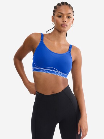 TRIUMPH Bustier Sport bh ' Triaction Cardio Air ' in Blauw: voorkant
