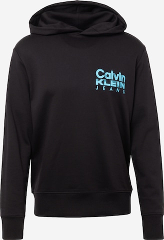 Sweat-shirt Calvin Klein Jeans en noir : devant