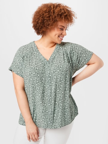 Tom Tailor Women + Blouse in Groen: voorkant