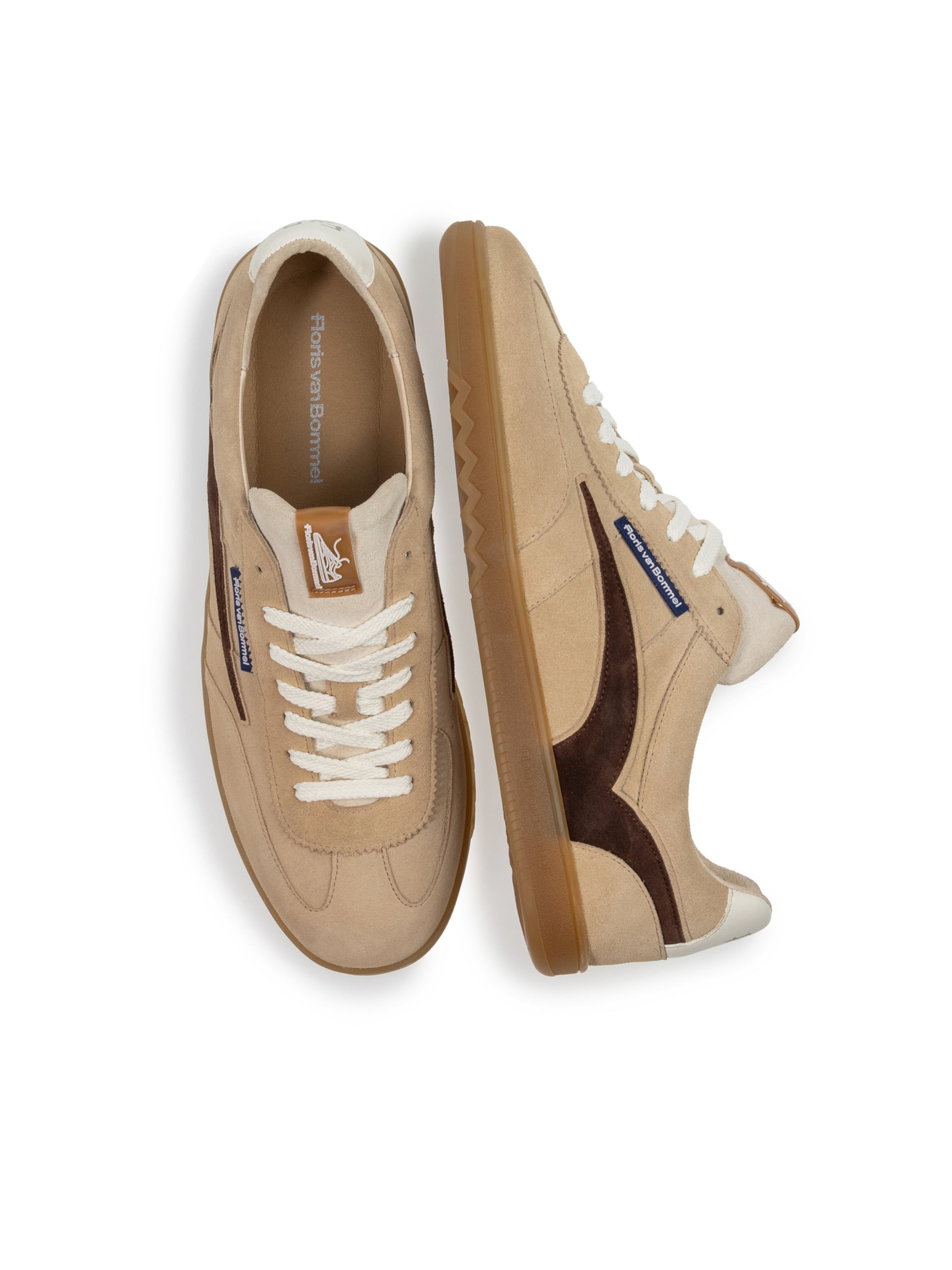 Baskets basses 'DE ZALER 01 ' Floris van Bommel en marron