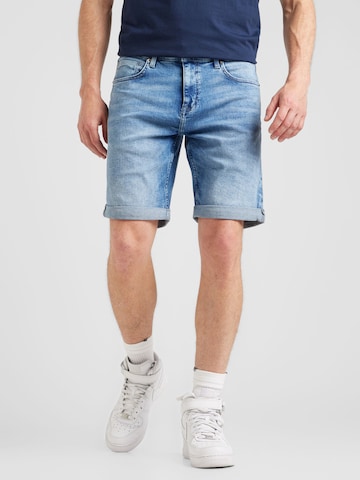 QS Regular Shorts 'John' in Blau: predná strana