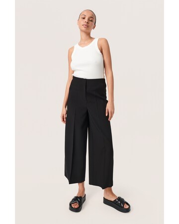 SOAKED IN LUXURY Wide Leg Hose 'Corinne' in Schwarz
