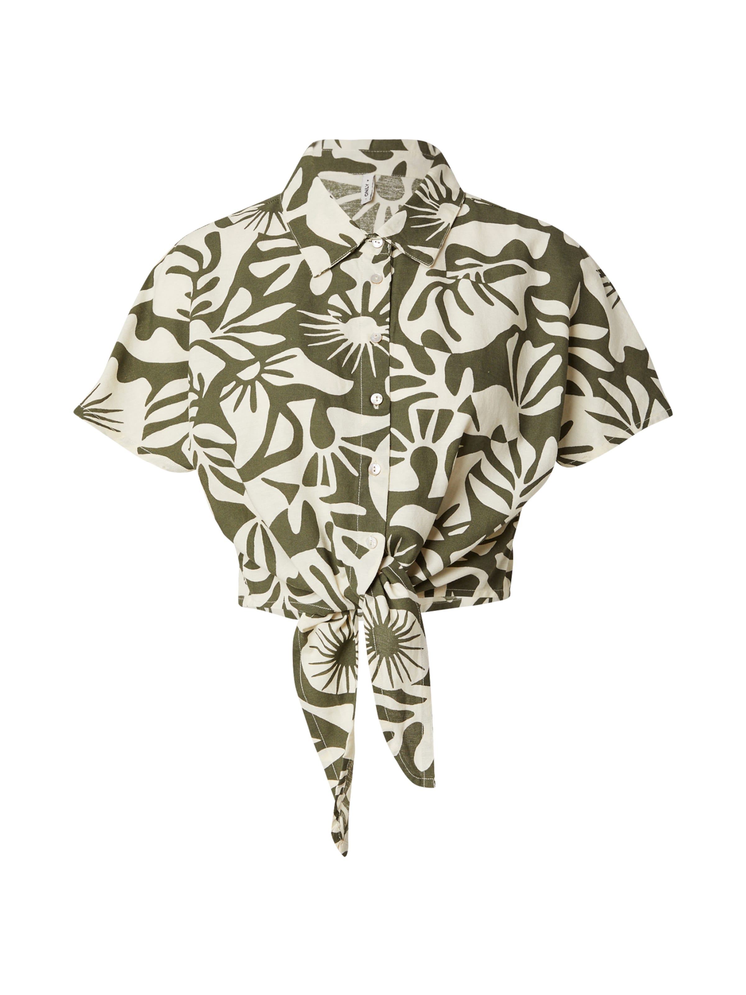 ONLY - Blusa 'ONLJAKIRI LINEN' en verde: frente