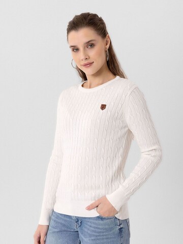 Jacey Quinn - Pullover 'Emelia' em branco