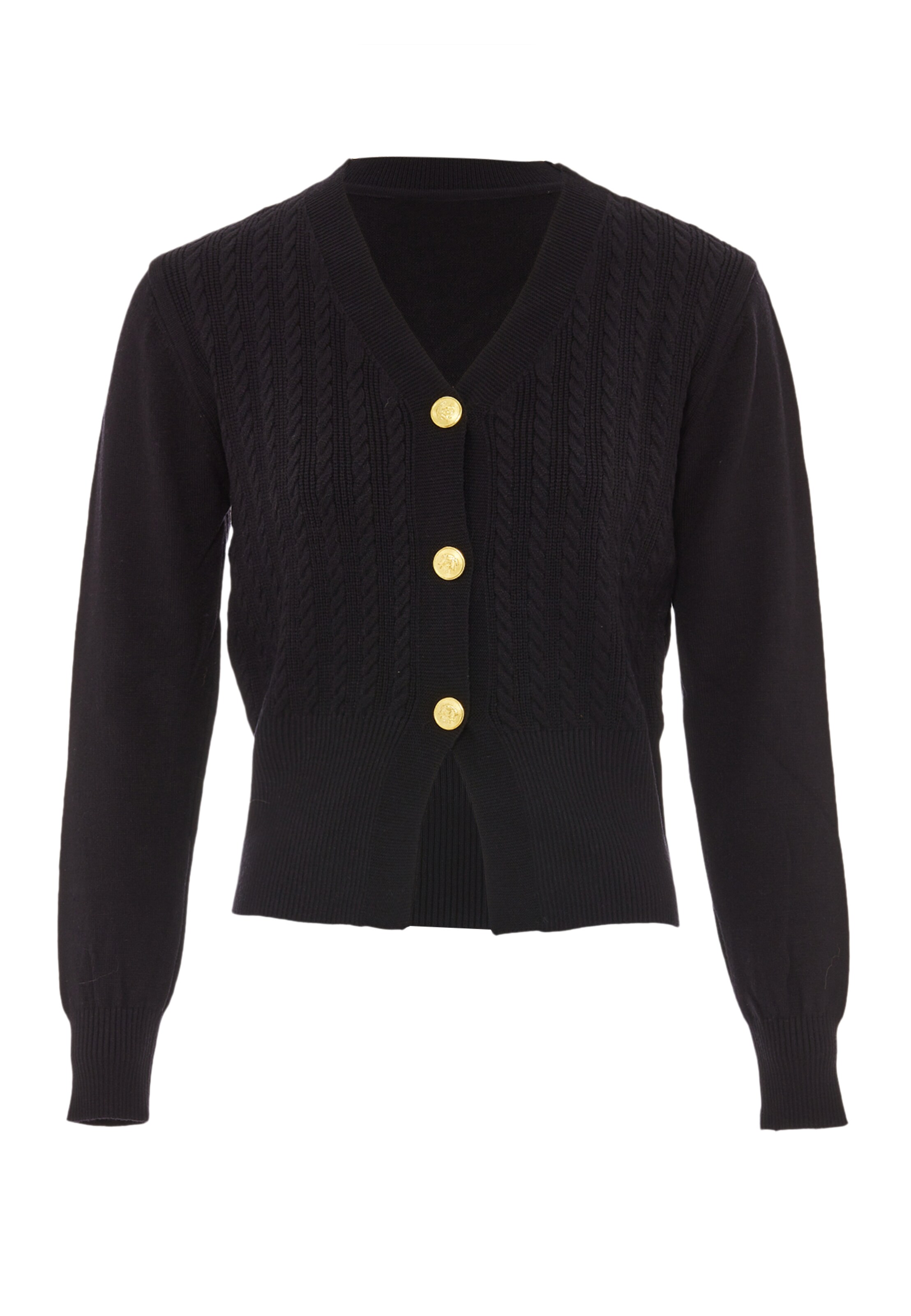 NAEMI - Casaco de malha em preto: frente