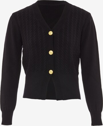 NAEMI Knit Cardigan in Black: front