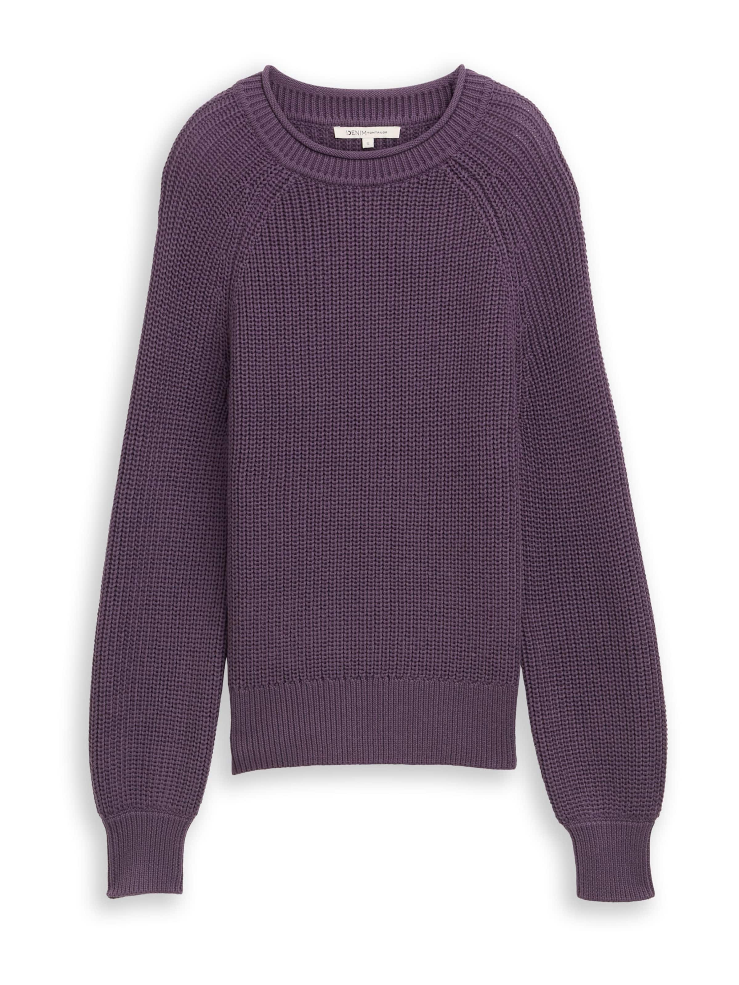 TOM TAILOR DENIM Pulóver - lila: elől