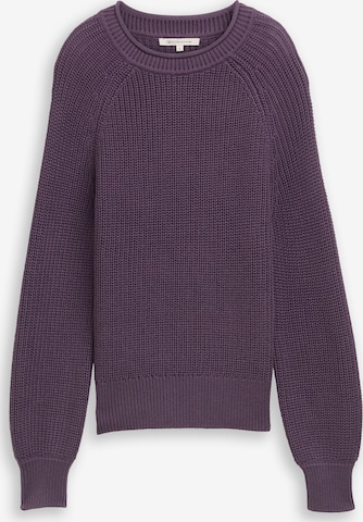 Pull-over TOM TAILOR DENIM en violet : devant