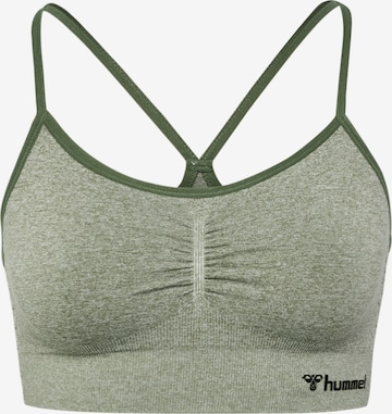 Hummel Bustier Sport bh in Groen: voorkant