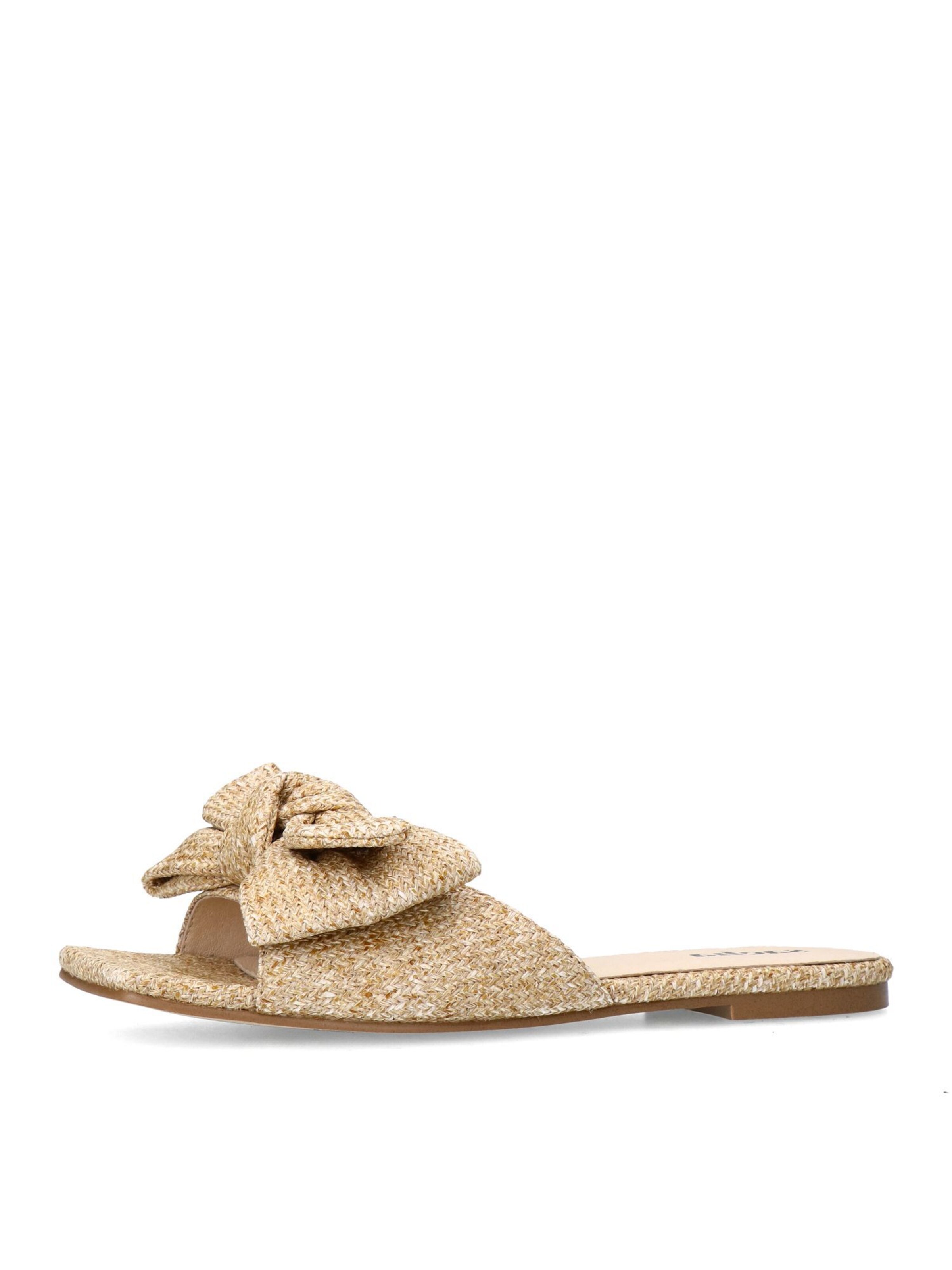 SACHA Mules in Gold: front