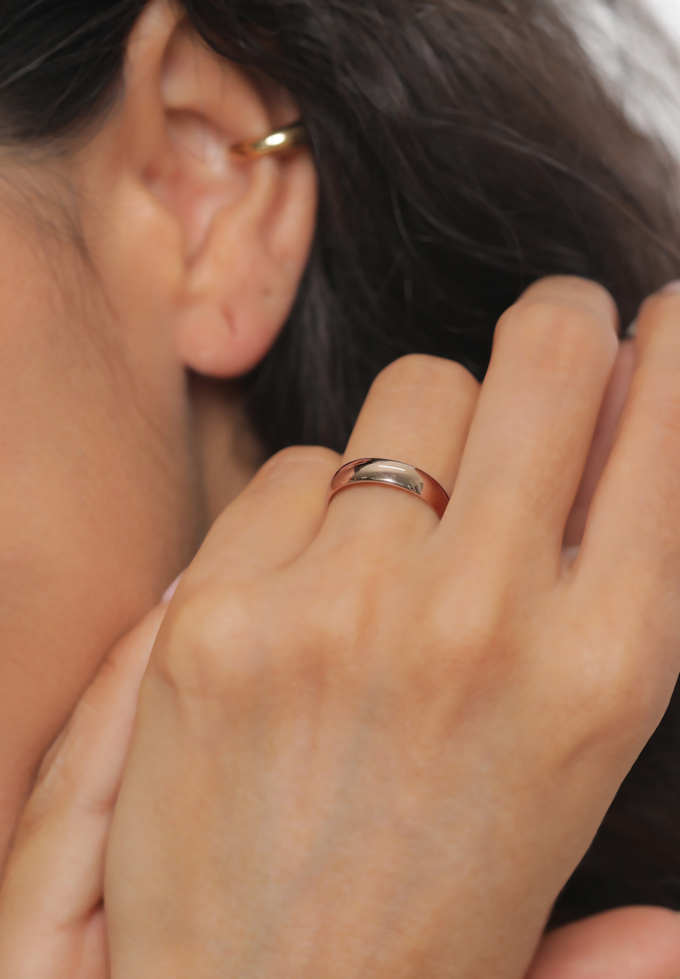 ELLI Ring Bandring in Gold: Vorderseite