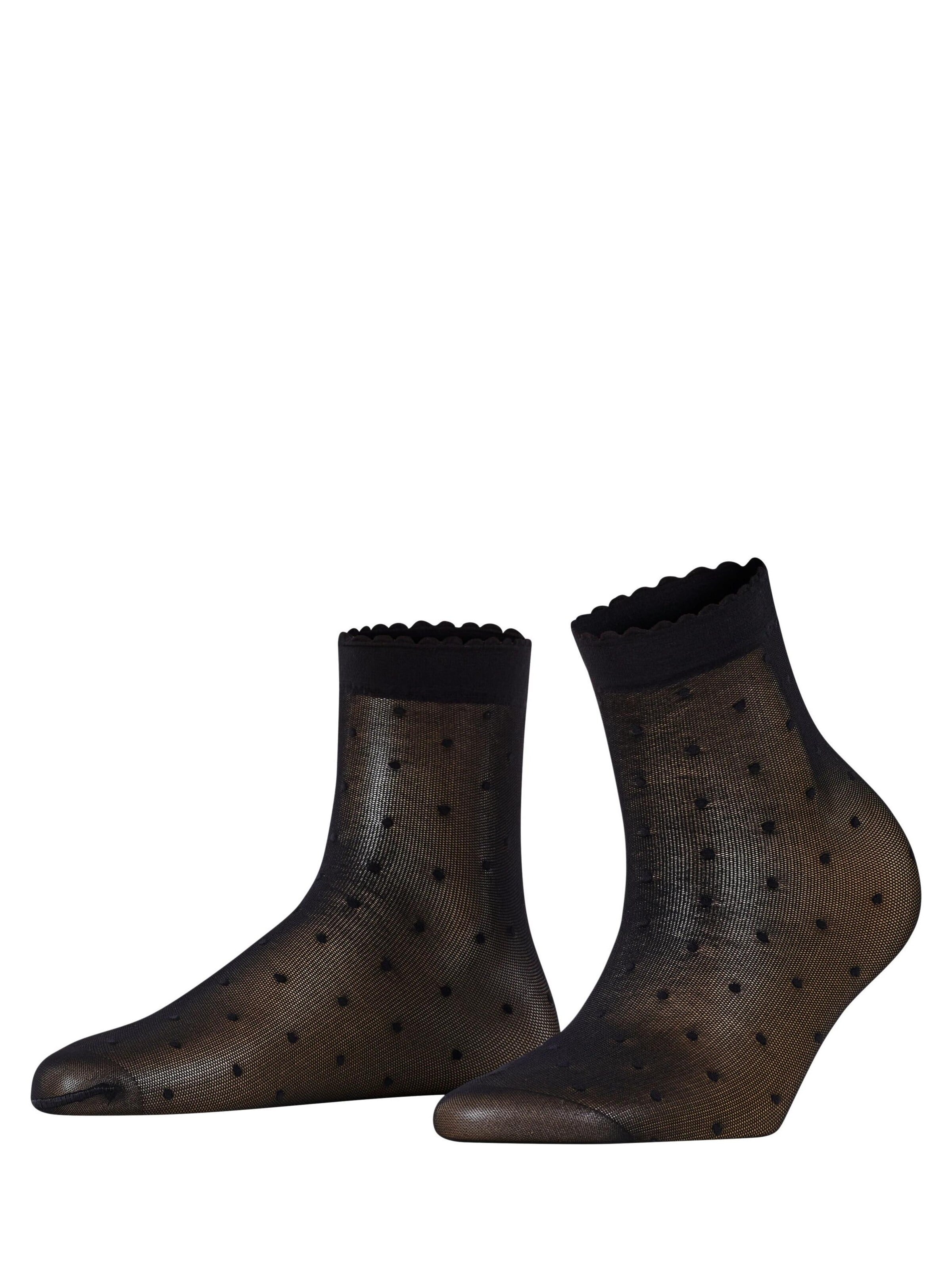 FALKE Socken 'Dot'‌‌ in Schwarz: Vorderseite