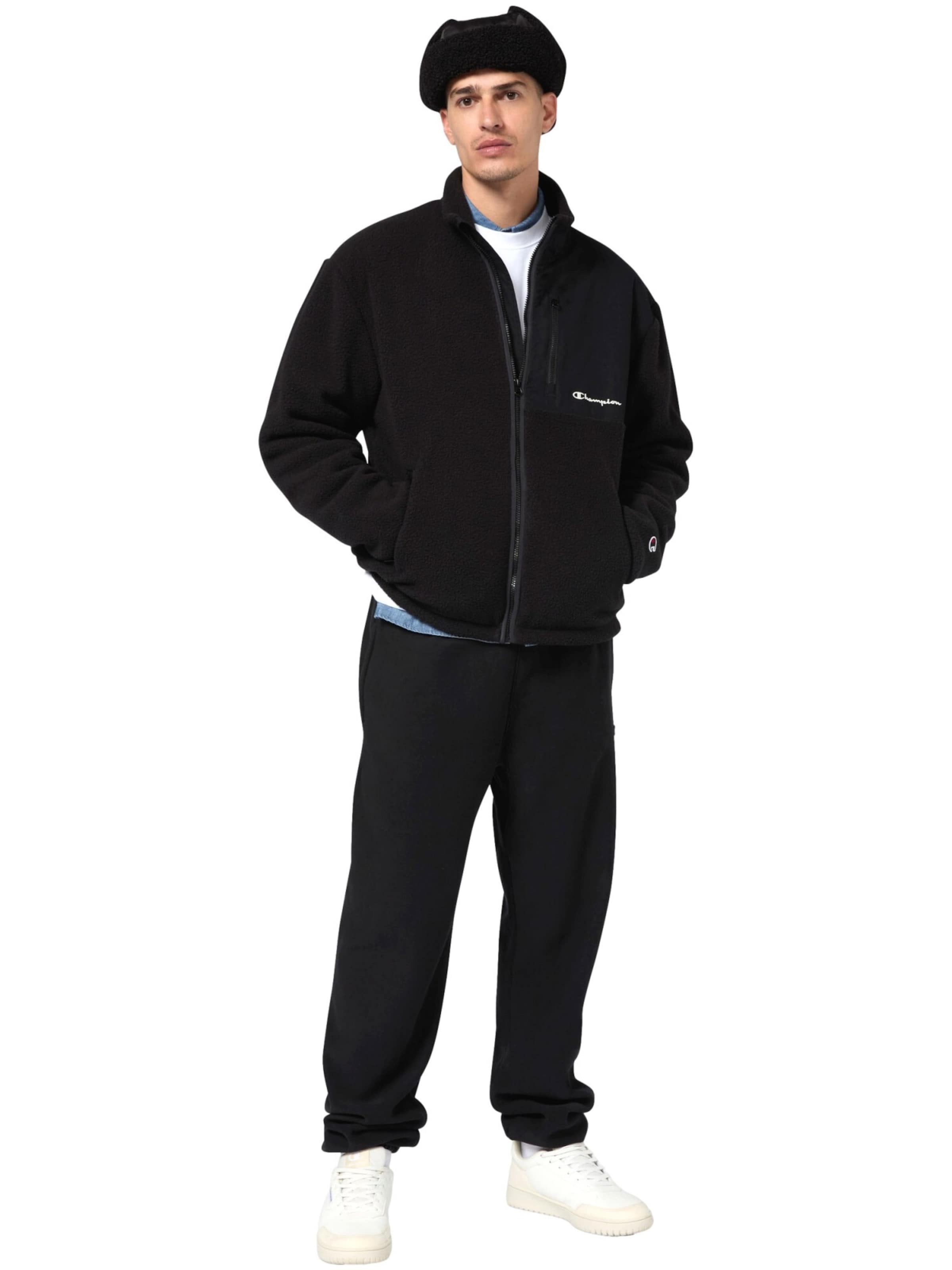 Giacca di pile di Champion Authentic Athletic Apparel in nero