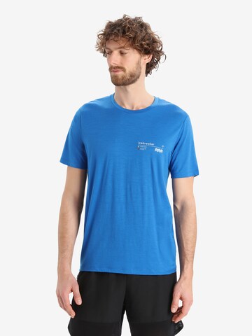 ICEBREAKER Funkcionalna majica 'Tech Lite II Alpine Zone' | modra barva: sprednja stran