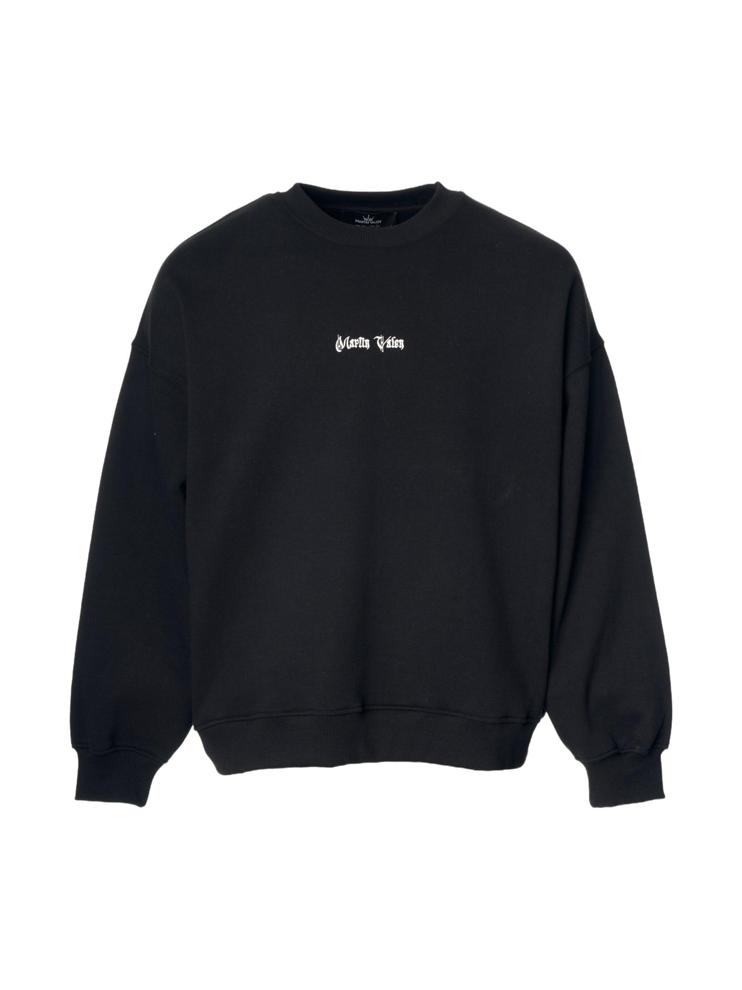 MARTIN VALEN Sweatshirt in Zwart: voorkant