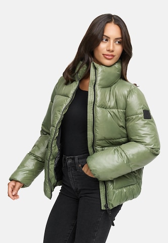 NAVAHOO Winterjas 'Eispracht 14' in Groen: voorkant