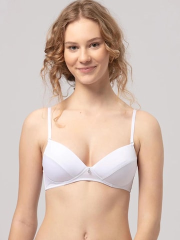 Key T-shirt Bra 'Biustonosz TBC 122' in White
