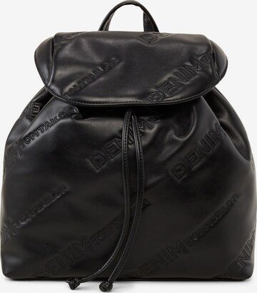 TOM TAILOR DENIM Backpack 'Nova' in Black: front