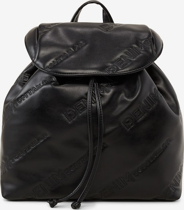 TOM TAILOR DENIM Backpack 'Nova' in Black: front