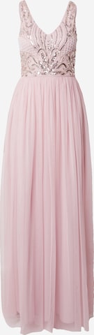 LACE & BEADS Evening Dress 'Debbie' in Pink: front