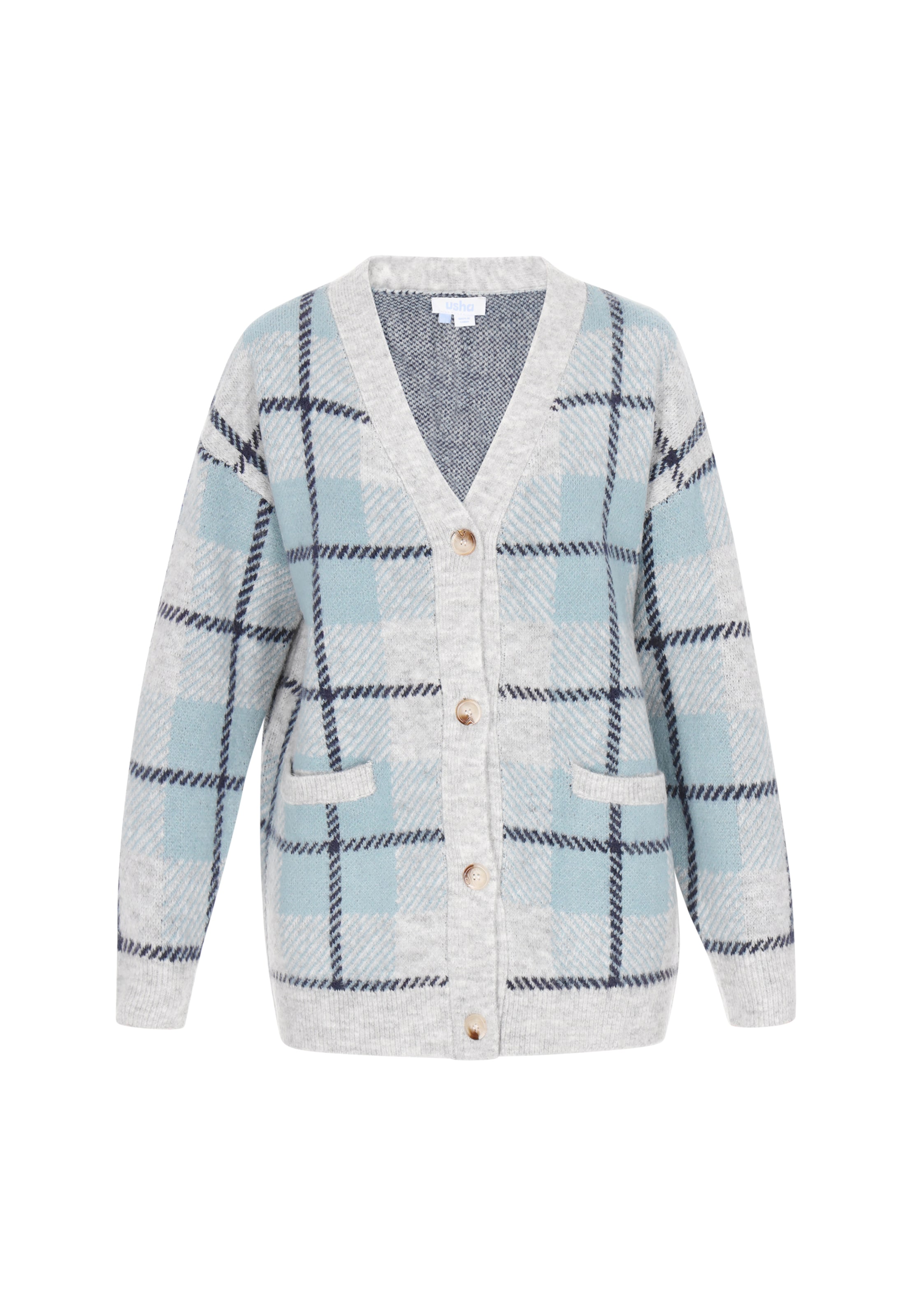 usha BLUE LABELKardigan - siva boja: prednji dio