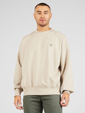 Calvin Klein Jeans Sweatshirt in Beige: Vorderseite