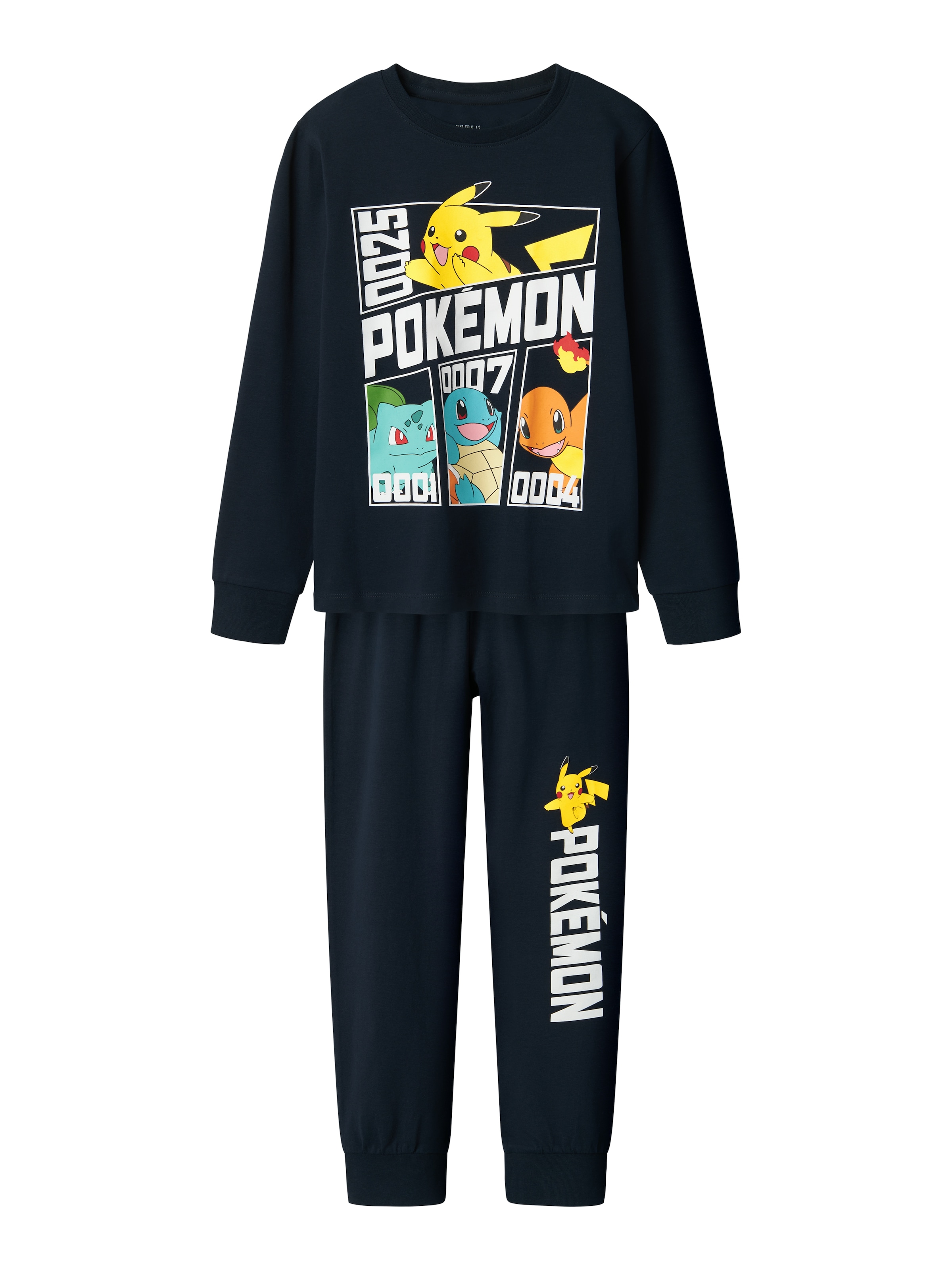 NAME IT - Pijama 'Pokemon' em preto: frente