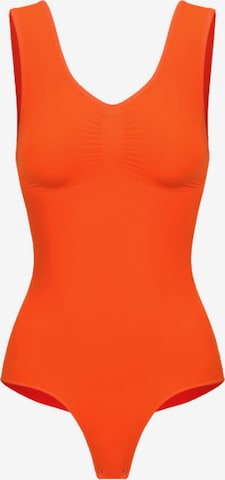 cfab Shapingbody 'Tank Bodysuit Sculpting Shapewear mit String' in Oranje: voorkant