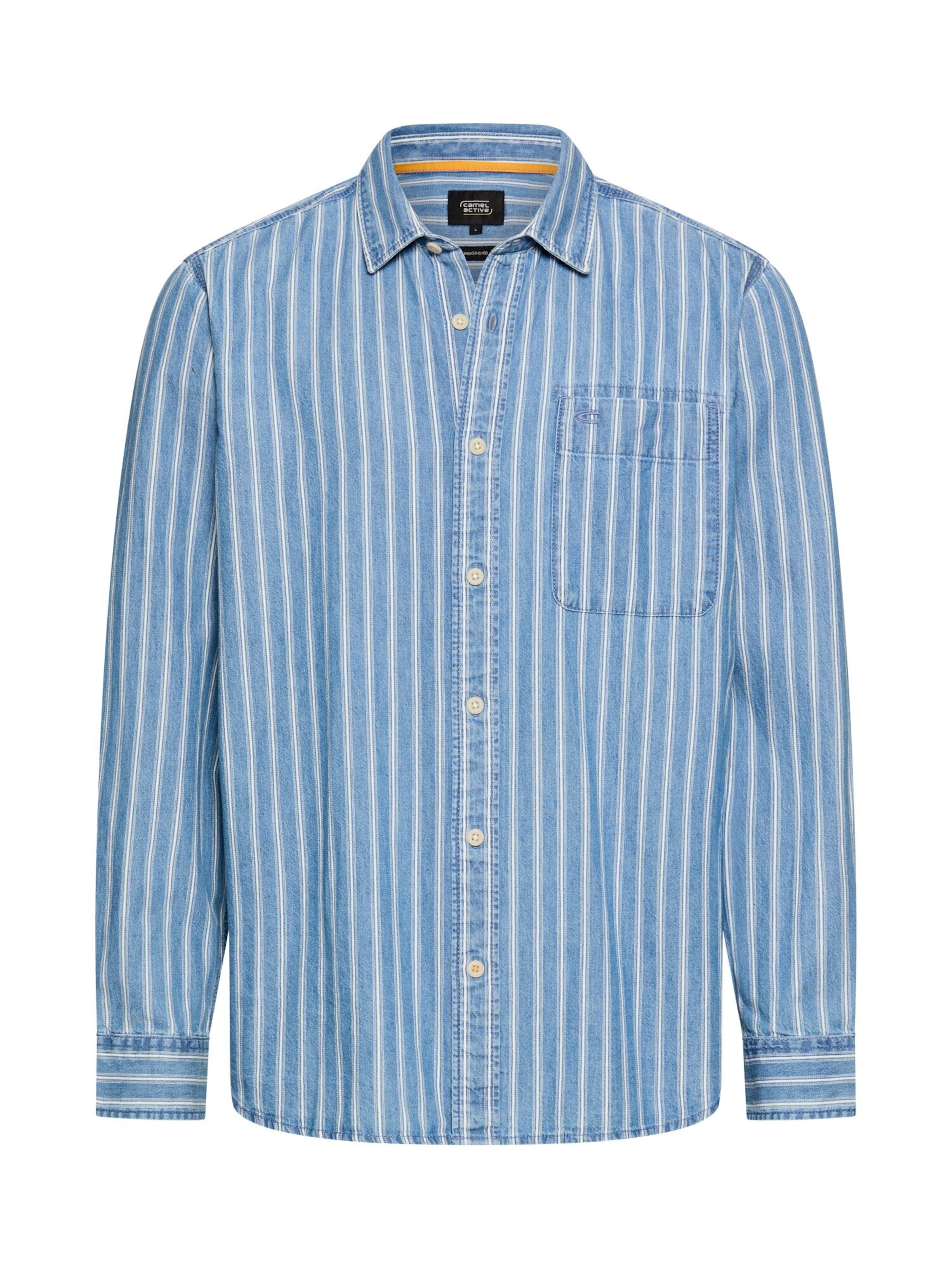 CAMEL ACTIVE Regular fit Button Up Shirt in Blue: front