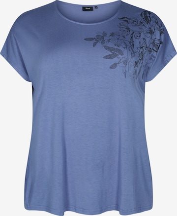 T-shirt 'Tora' Zizzi en bleu : devant