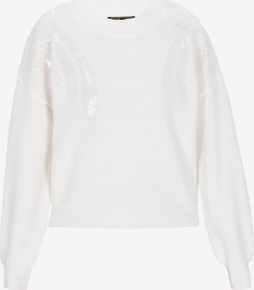 Pull-over faina en blanc : devant