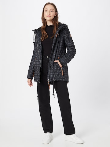 Ragwear Between-Season Jacket 'Zuzka Chevron' in Black