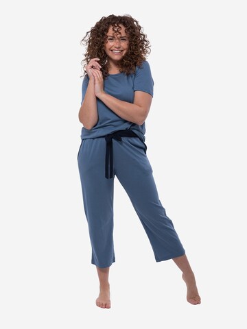 Ammann Pyjama 'Night & Home' in Blauw